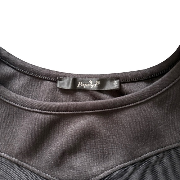 Papaya Black Sleeveless Geometric Bodycon Dress Black White Size S - Picture 6 of 7